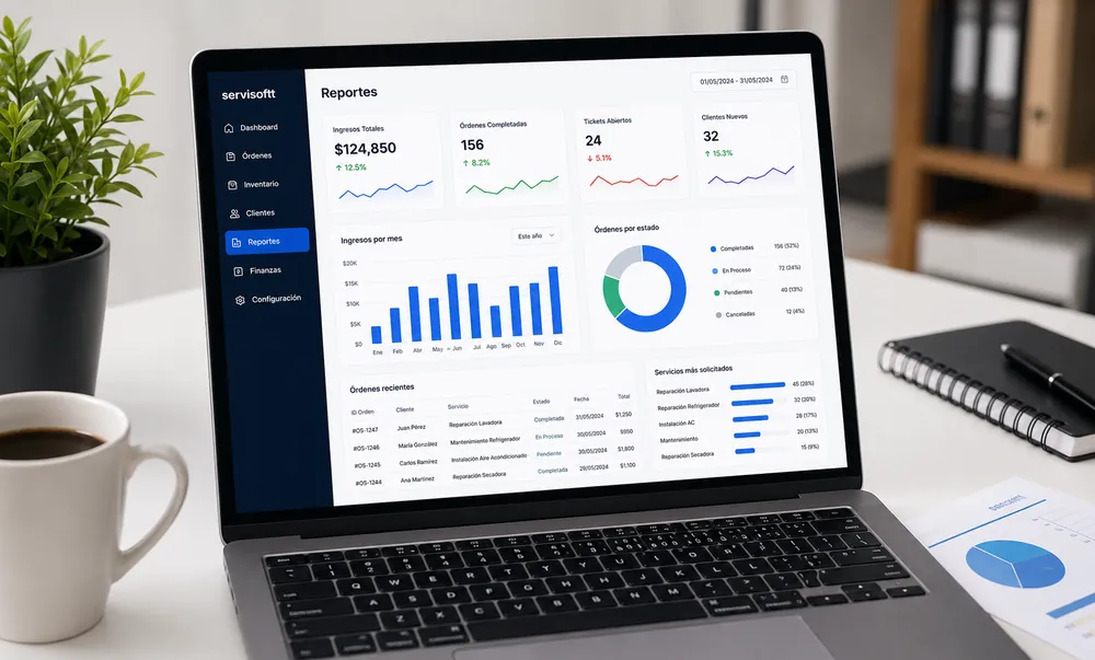 Reportes y estadísticas de ingresos para software de servicentro - Servisoftt